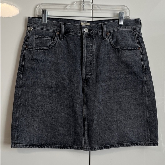 NWOT Citizens Of Humanity Black Vintage Wash Denim Skirt, Size 31 - Picture 1 of 10
